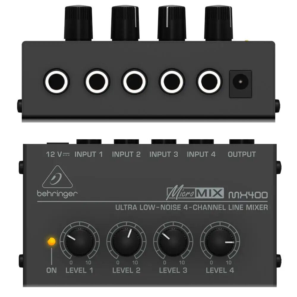BEHRINGER MICROMIX MX400 mixer mini di linea a 4 canali NUOVO GARANZIA ITALIANA