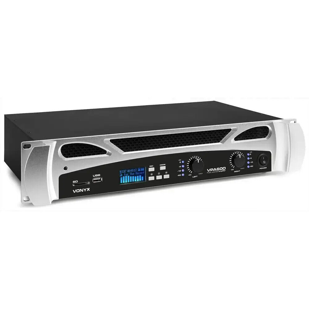 VONYX VPA600 amplificatore finale di potenza USB e bluetooth per casse passive