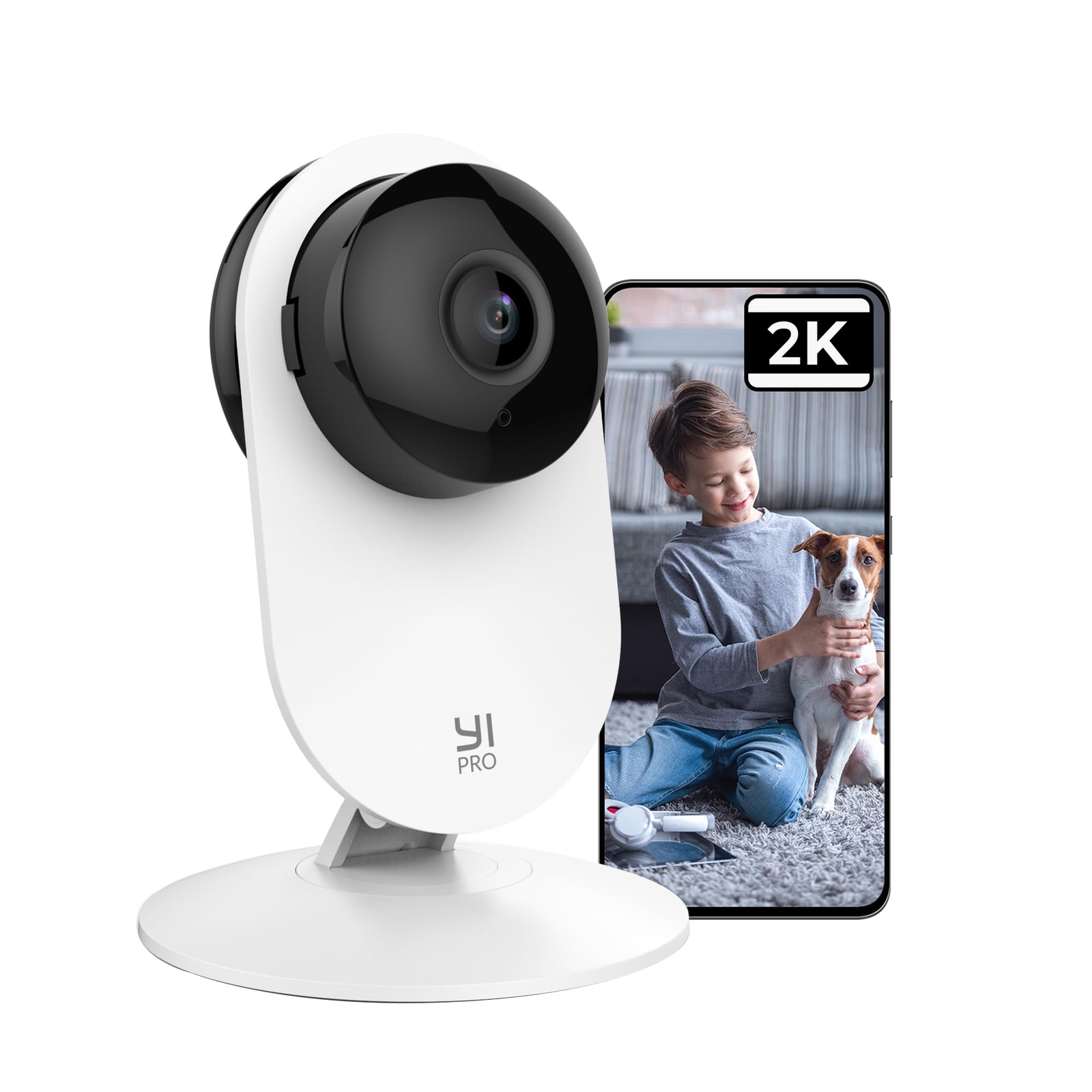 YI Pro Home 2K Camera Wifi a 2.4GHz Telecamera Interno Videocamera (Z2a)