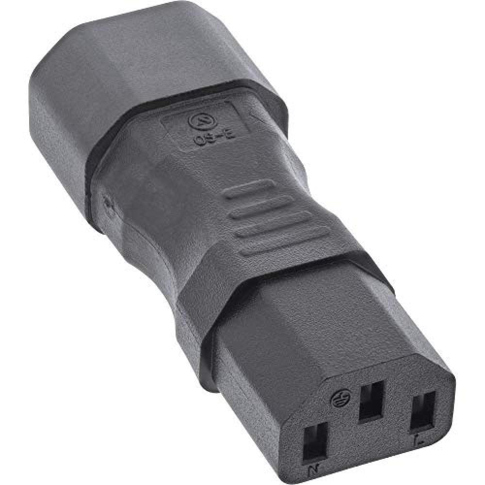 InLine® - Adattatore di rete IEC 60320 C14 / C13, 3 poli - NUOVO