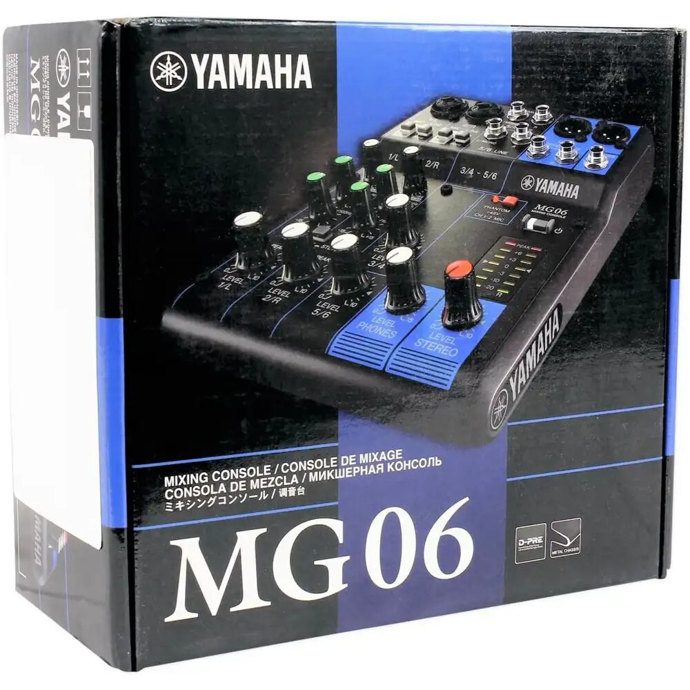 YAMAHA MG06 mixer audio professionale 6 canali X studio live karaoke GARANZIAita