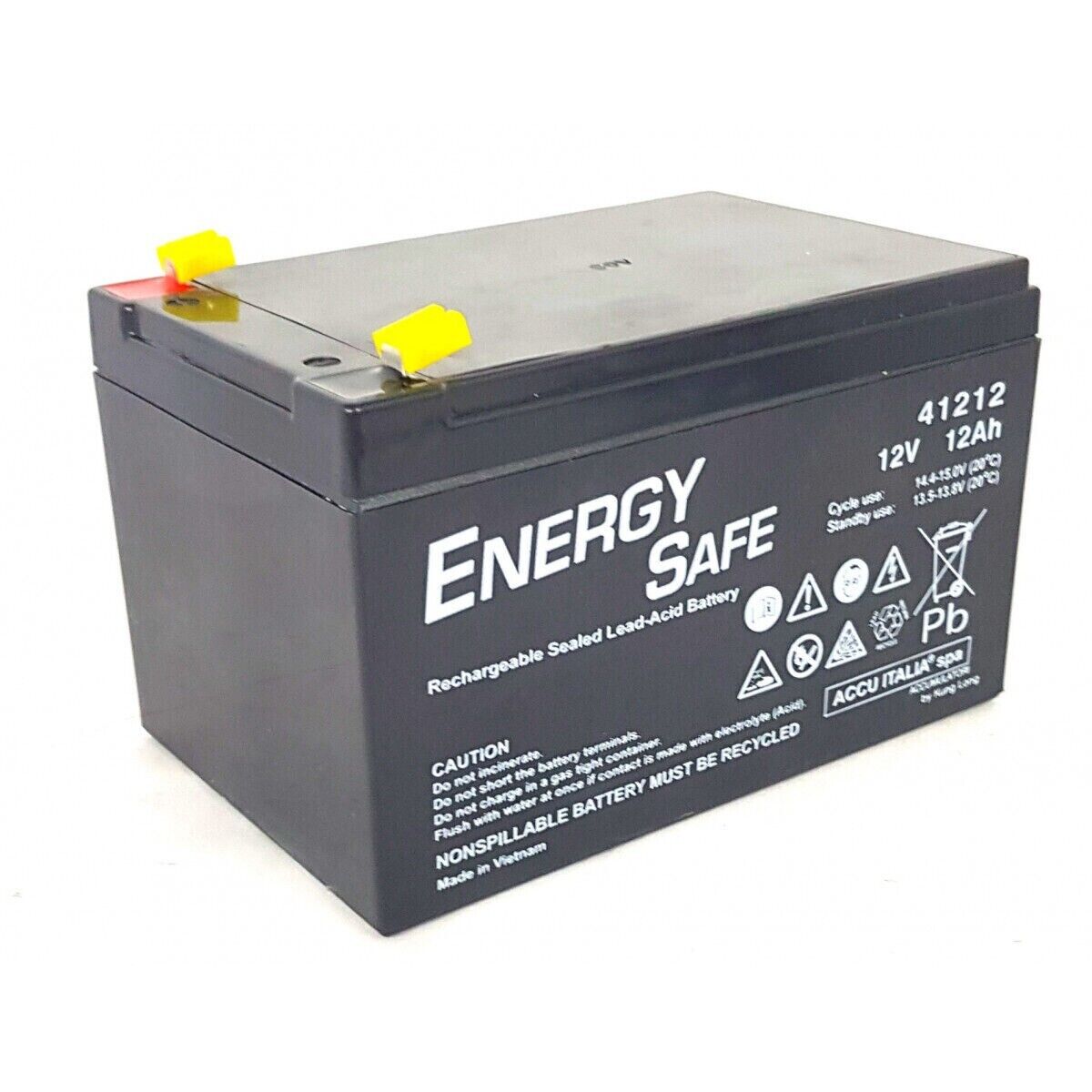 Batteria al piombo ricaricabile ermetica AGM VLRA 12V 12Ah uso ciclico e standby
