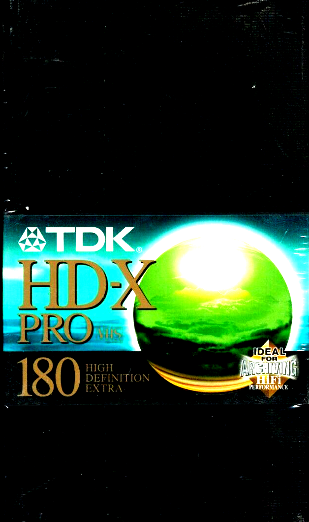 TDK HD-X PRO VHS E 180 PAL SECAM SUPER AVILYN NUOVA NEW SEALED PROFESSIONAL