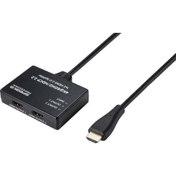 SP 9443508 1+2 PORTE DISTRIBUTORE SPLITTER HDMI NERO