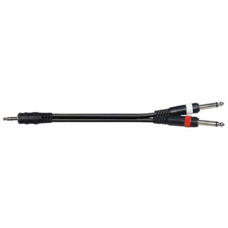Cavo Jack3,5m-2x Jack6,3m 1,5m Sjjj-15bk