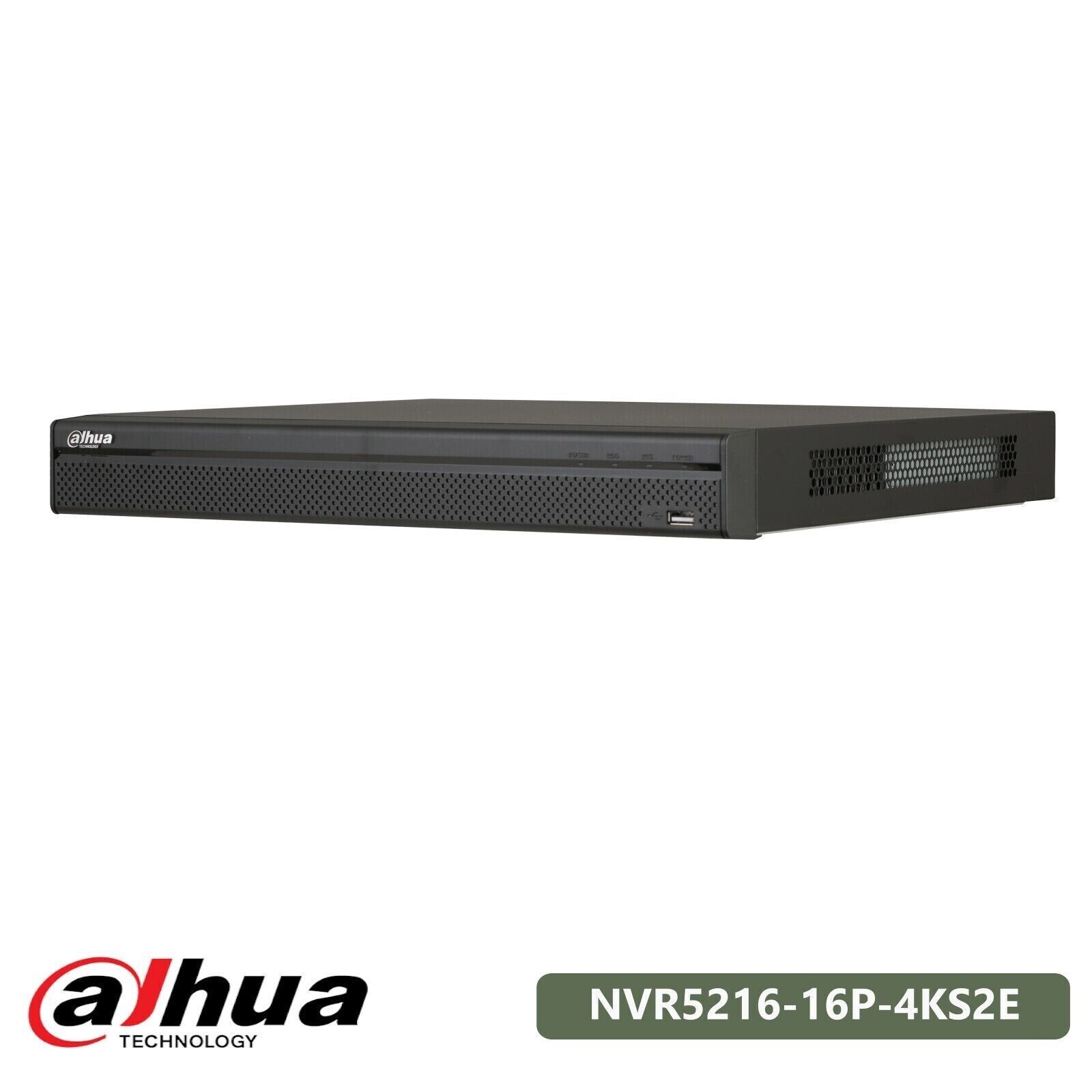 Dahua Nvr Pro 16Ch PoE 4K H.265 AI by Camera NVR5216-16P-4KS2E