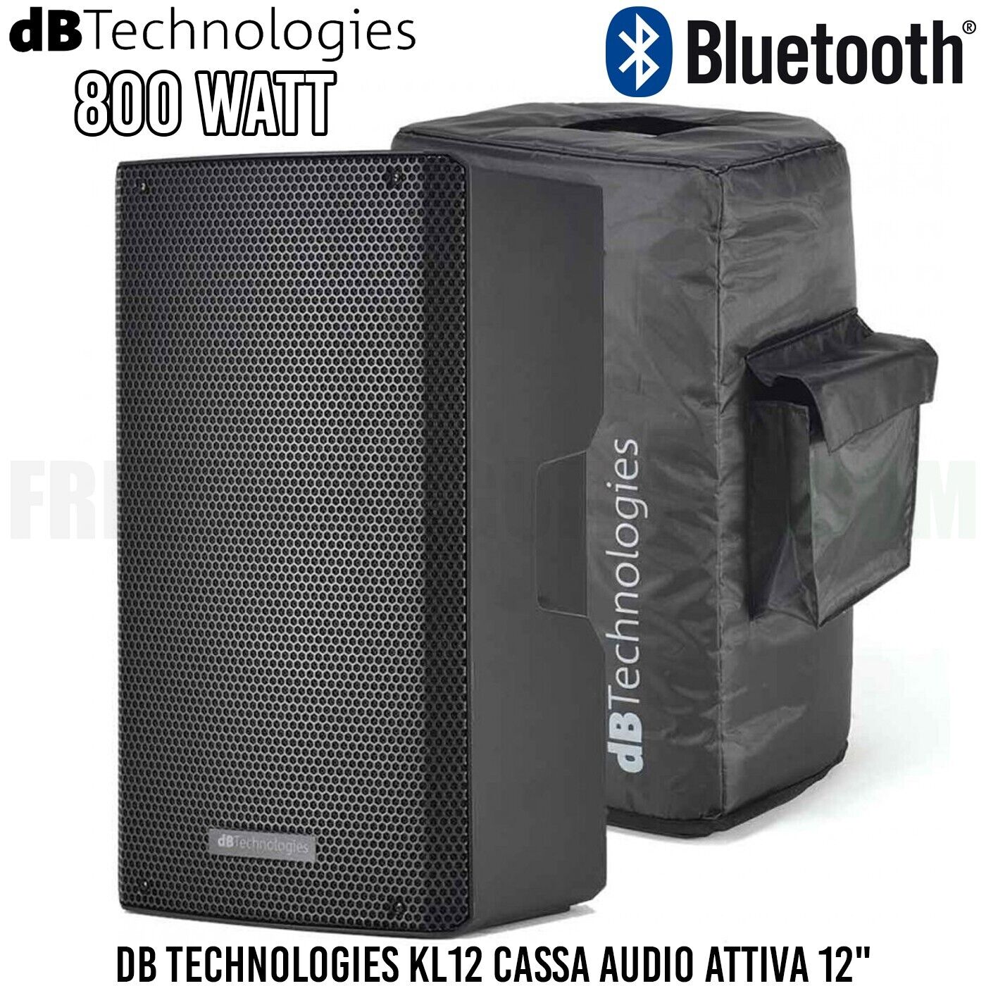 DB TECHNOLOGIES KL12 Cassa Audio Attiva 12" Pollici 800 Watt BLUETOOTH + COVER