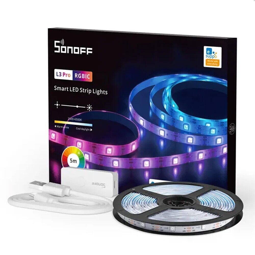 Sonoff L3 Pro RGBIC Striscia Led Smart Wifi 5m Indirizzabile - Alexa e Google