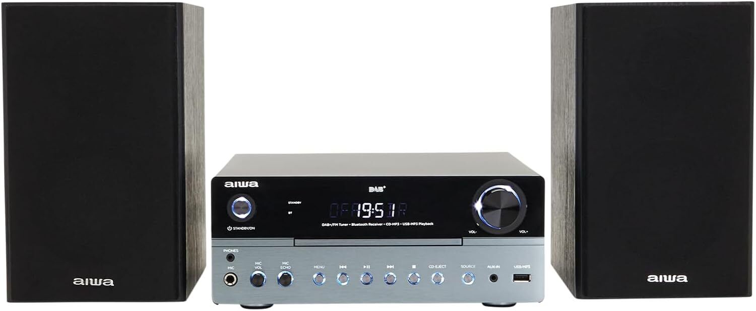 AIWA MSBTU-700DAB SISTEMA HI-FI 25w X 2 AMPLIFICATO  CD/MP3 DAB+ Bluetooth