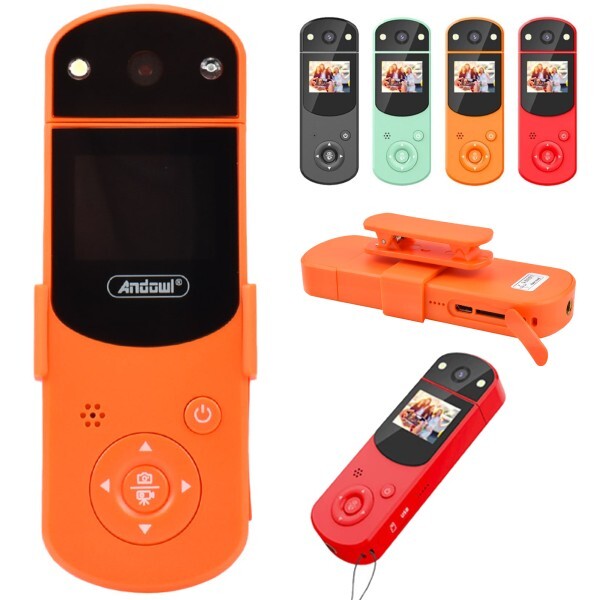 Videocamera Portatile Q-sd2 Mini Action Camera Hd Clip Vestiti Ruotabile 1080p