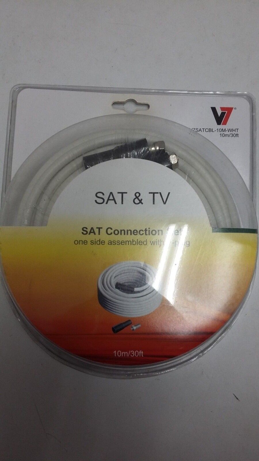 SATV7  Cavo antenna Sat e TV CONNECTION SET - F-Plug impermeabile 7mm - 10 metri