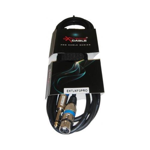 EXTREME CAVO AUDIO 3 METRI 1 CONNETTORE JACK MASCHIO 1 XLR FEMMINA + STRAP + 12
