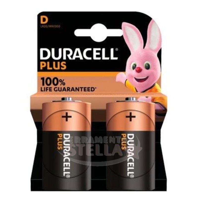 PILE BATTERIE TORCIA NO RICARICABILE 2 PEZZI 1,5 VOLT TIPO D MN1300 DURACELL