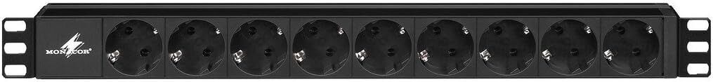 Monacor montaggio a Rack in alluminio, 2 m, colore: nero (striscia di...