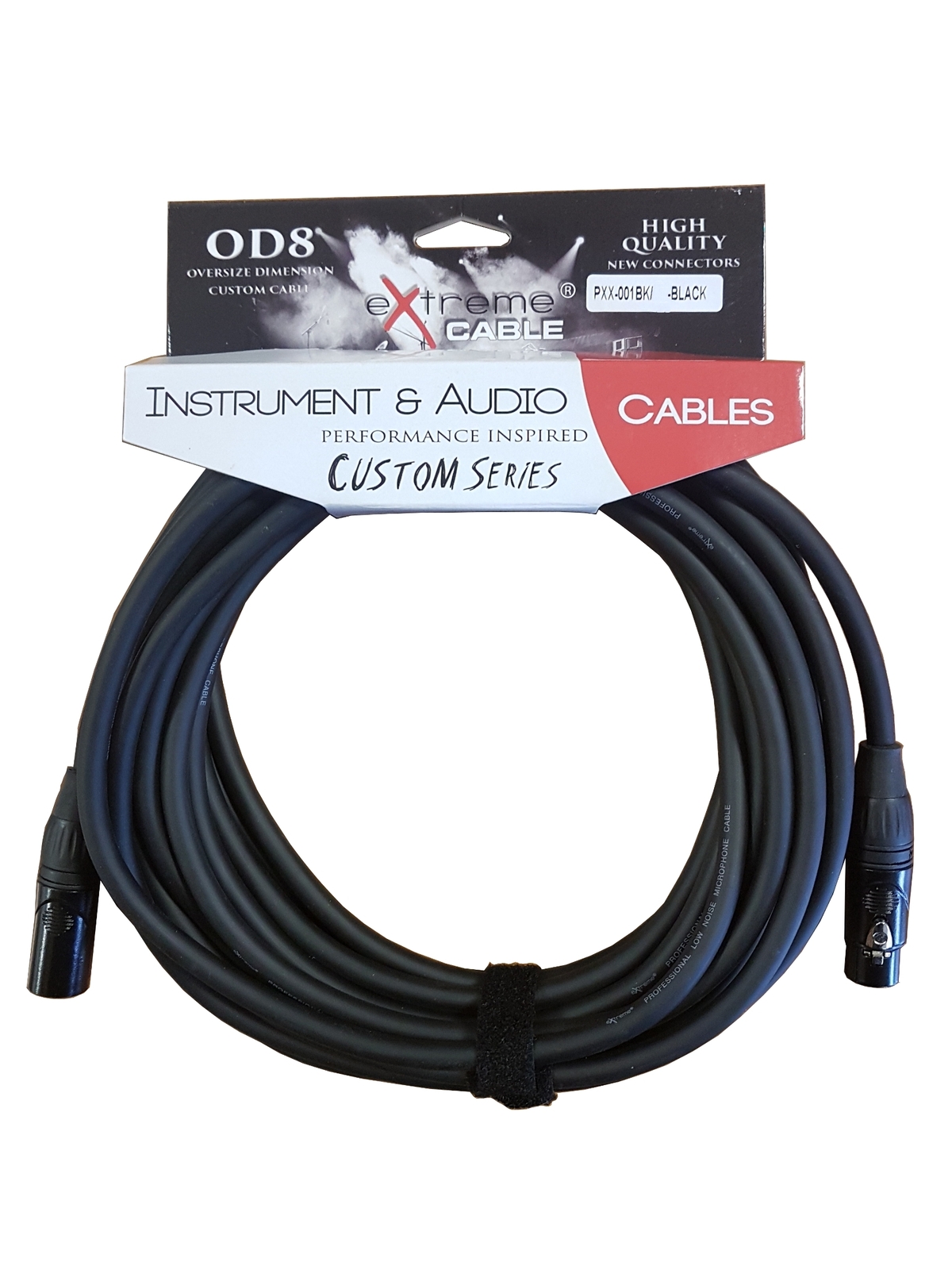 EXTREME PXX-001BK/5M-BLACK CAVO MICROFONICO BILANCIATO XLR-XLR OD8 SERIE CUSTOM
