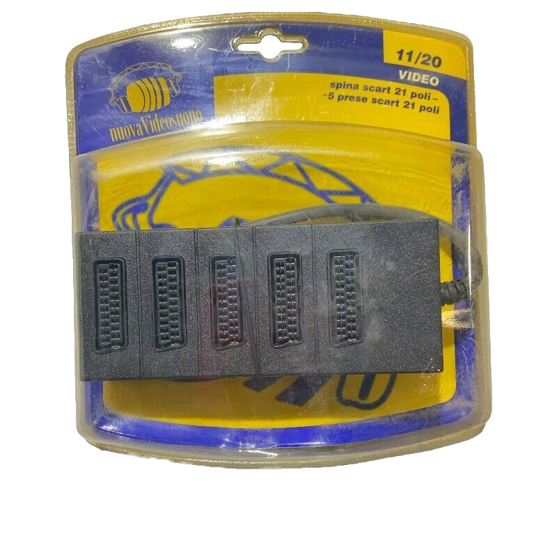 CIABATTA PRESA SCART MULTIPLA MULTISCART 5 VIE 21 POLI CAVO DA 0,5 MT