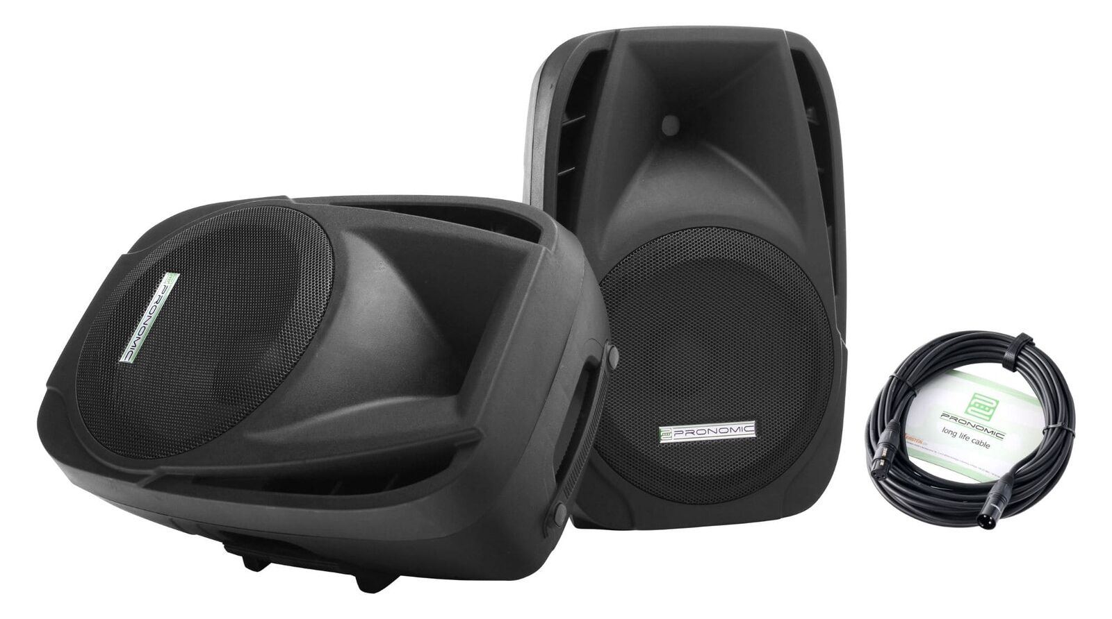 2x Set Altoparlanti Casse Attive Monitor DJ PA Coppia USB MP3 Bluetooth 12" 600W