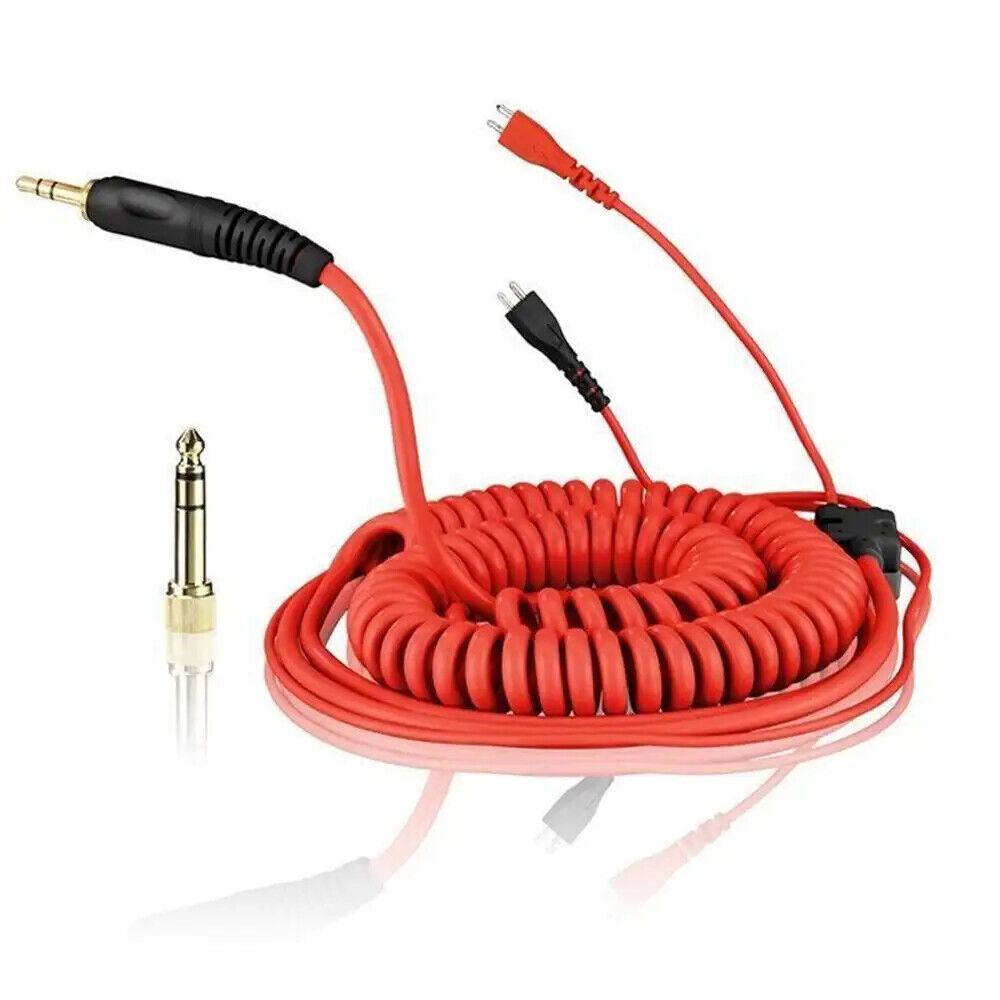 ZOMO SPIRAL HEADPHONE CORD DELUXE RED cavo elicoidale per SENNHEISER HD 25 nuovo