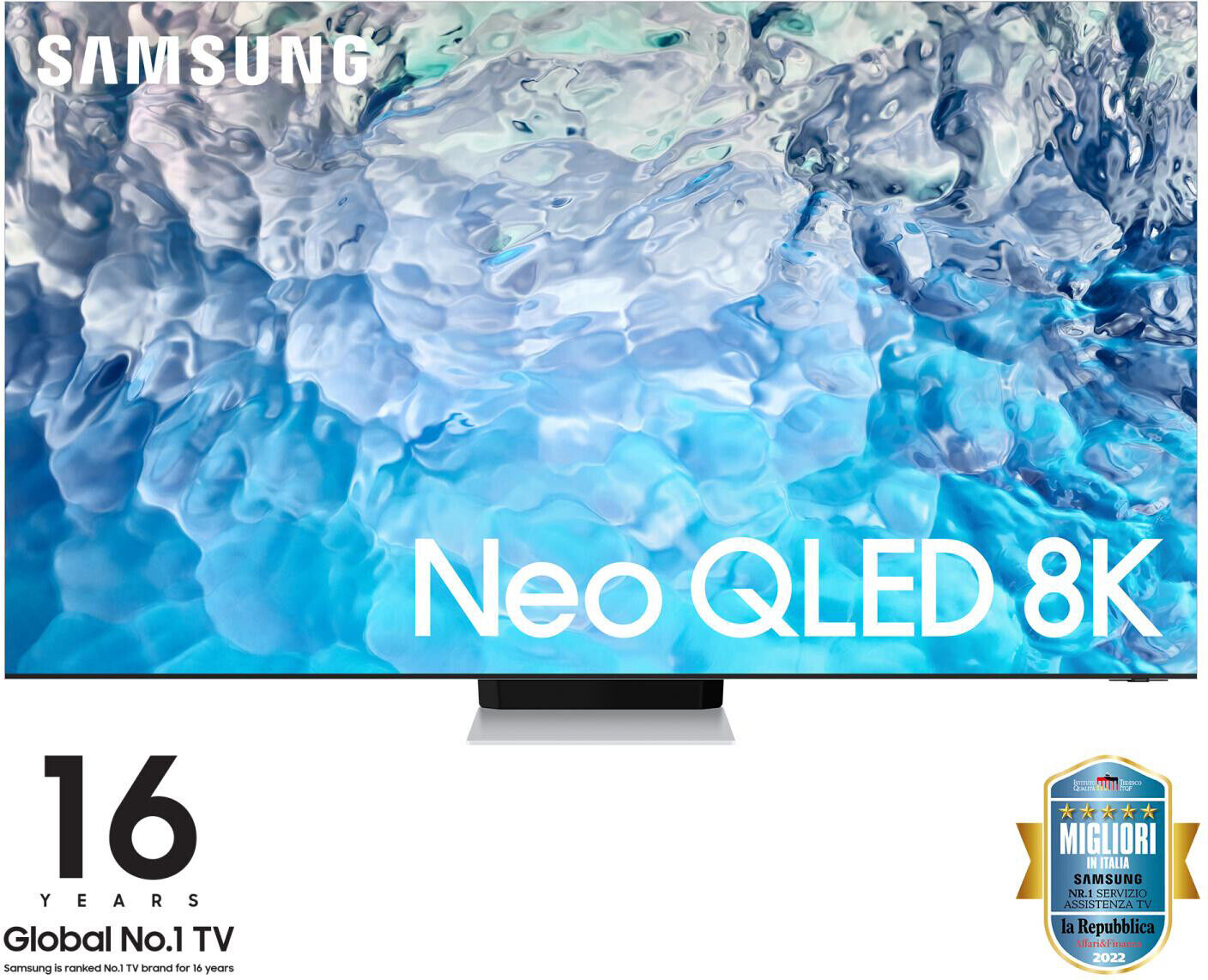 Smart TV 75 " 8K Ultra HD Neo QLED Sistema Tizen Acciaio QE75QN900BTXZT Samsung