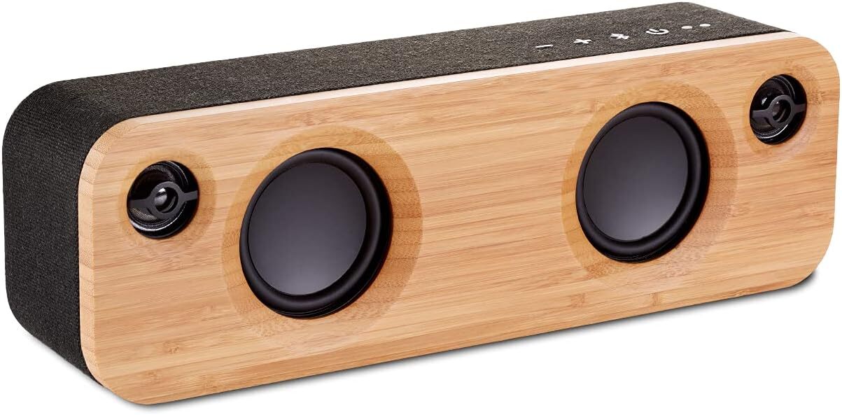 House of Marley Get Together Mini Casse, Doppio Altoparlante senza Nero/Legno