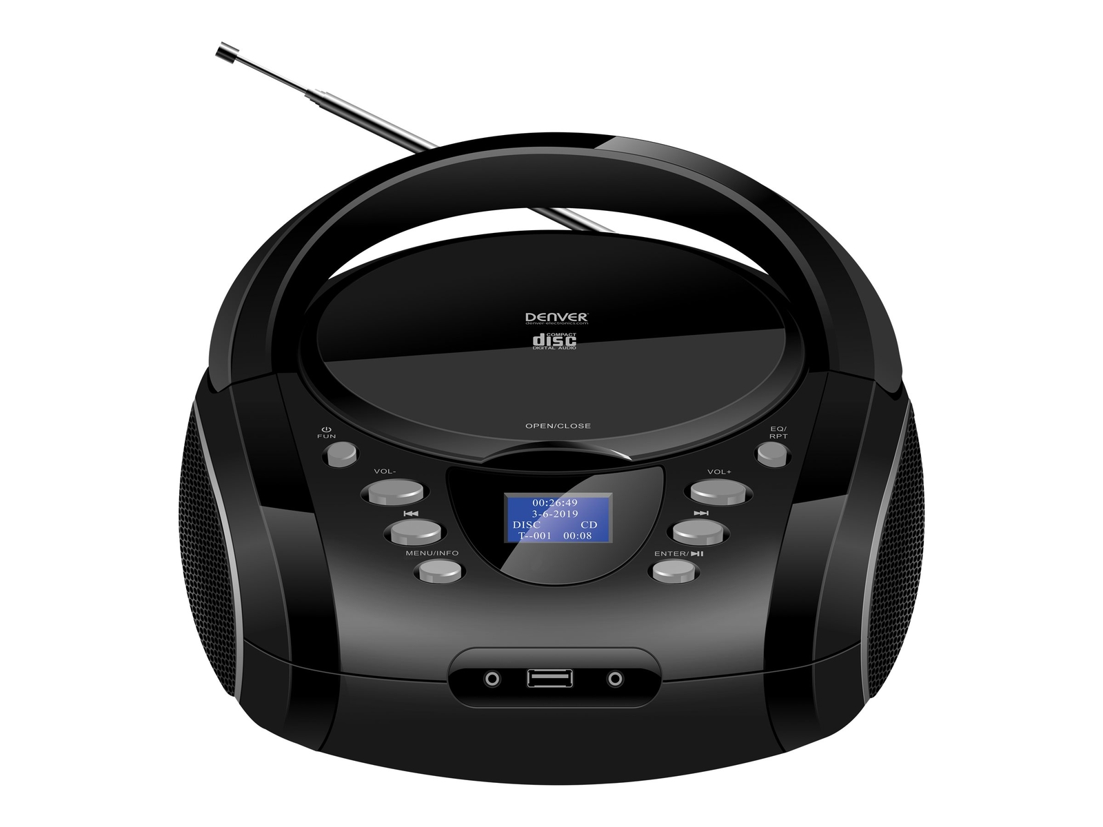 Inter Sales Denver TDB-10 Analogico DAB+,FM Lettore CD-R,CD-RW 1,8 W LCD TDB-10
