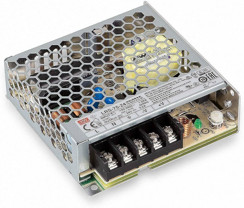 Alimentatore Switching 75W 24Vdc 3.2A Singola Uscita LRS-75-24 MEANWELL