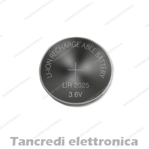Batteria ricaricabile LIR 2025 litio bottone rechargeable coin battery lithium