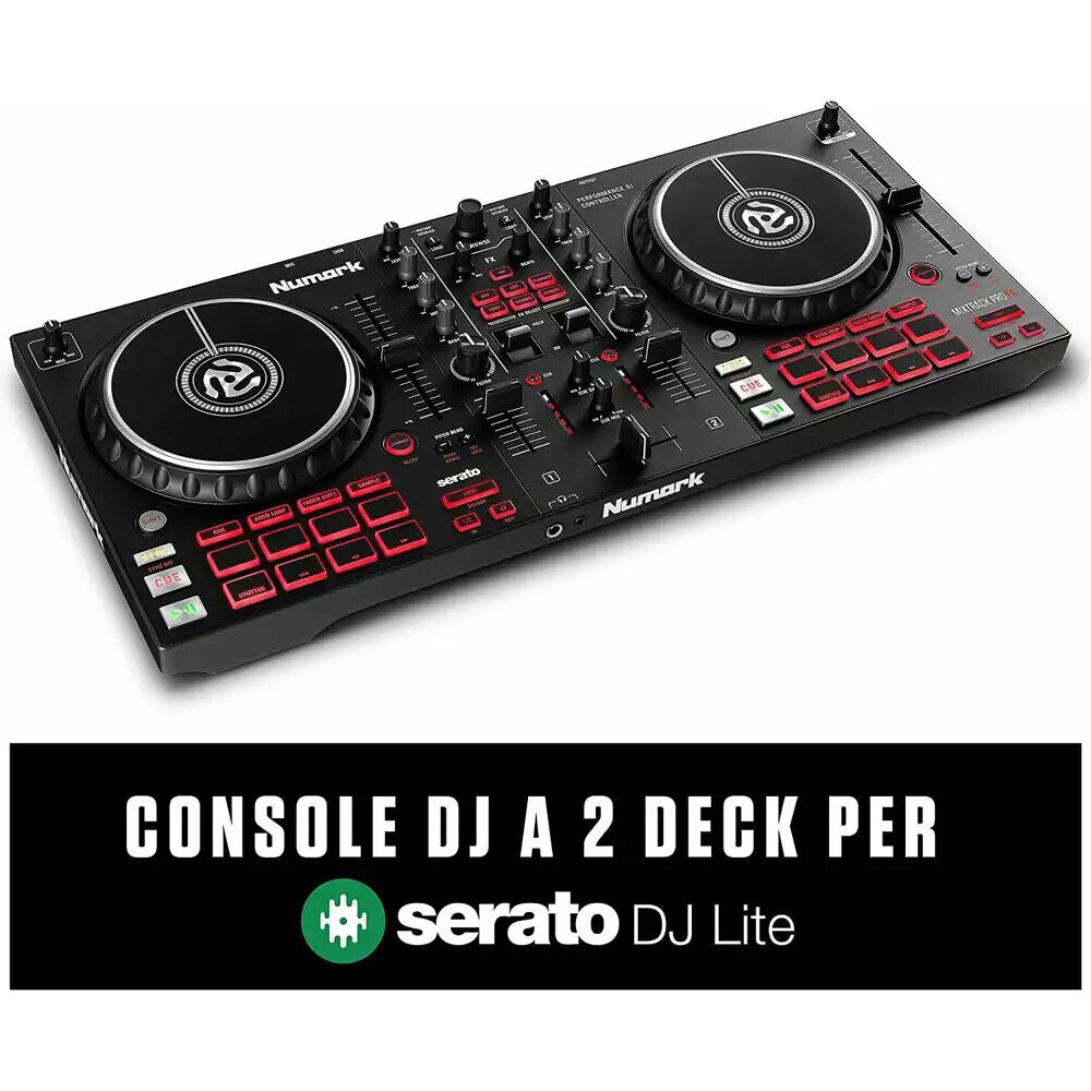 NUMARK MIXTRACK PRO FX controller midi usb 2 deck + serato dj lite + prime loops