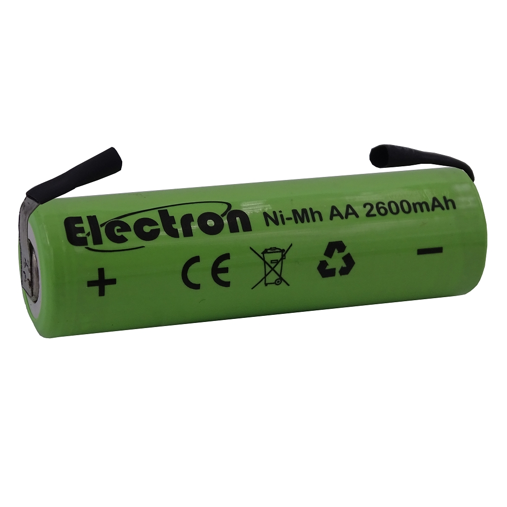 Pila Batteria ricaricabile Ni-Mh stilo 1,2V 2600mAh terminali lamelle a saldare