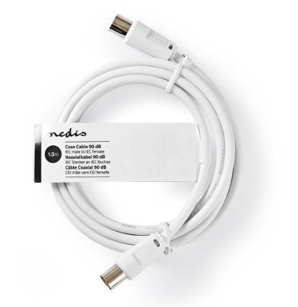 Cavo Coax Antenna Mascho Femmina 1,5 metri - Coassiale -  - Nedis