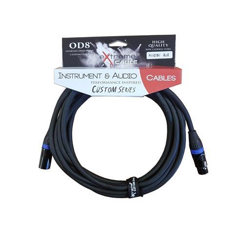 EXTREME PXX-001BK/10M-BLUE CAVO MICROFONICO BILANCIATO XLR-XLR OD8 SERIE CUSTOM