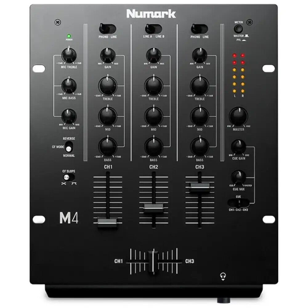 NUMARK M4 BLACK mixer per dj a 3 canali scratch battle NUOVO garanzia italiana