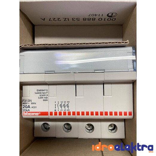 portafusibile sezionatore f313n 20a 400v 4 mod
