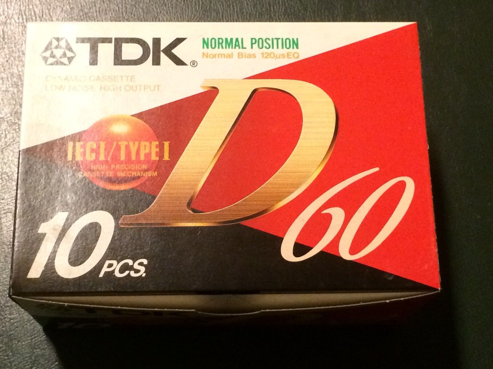SCATOLA 10 X AUDIOCASSETTA TDK D 60  box with 10 x audio tape TDK D 60 sealed