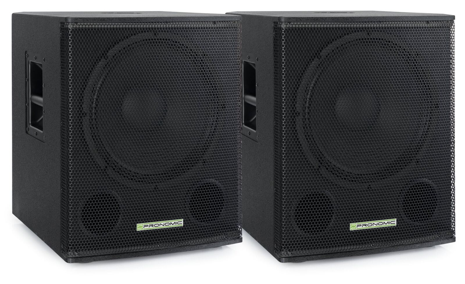 Coppia Subwoofer Amplificato Attivo 300W Woofer 15'' Bassreflex HiFi Cassa Legno