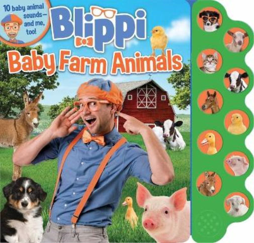 Blippi: Baby Farm Animals (Libro di cartone) 10-Button Sound Books