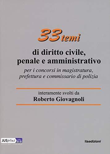 9788888993560 33 temi di diritto civile, penale e amministrativo... magistratura