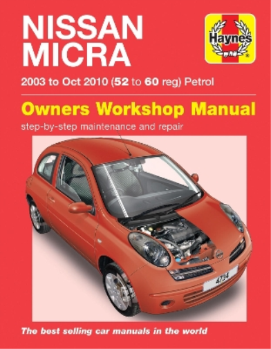 Nissan Micra (03 - Oct 10) Haynes Repair Manual (Tascabile)