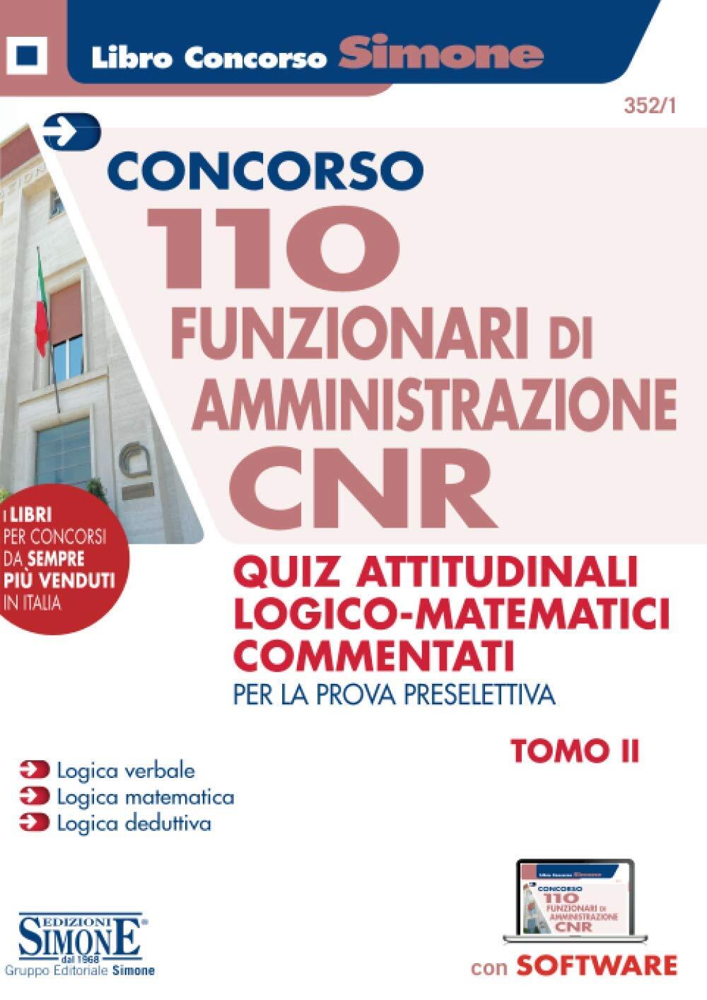 9788891426161 Concorso CNR - 110 Funzionari di amministrazione -... preselettiva