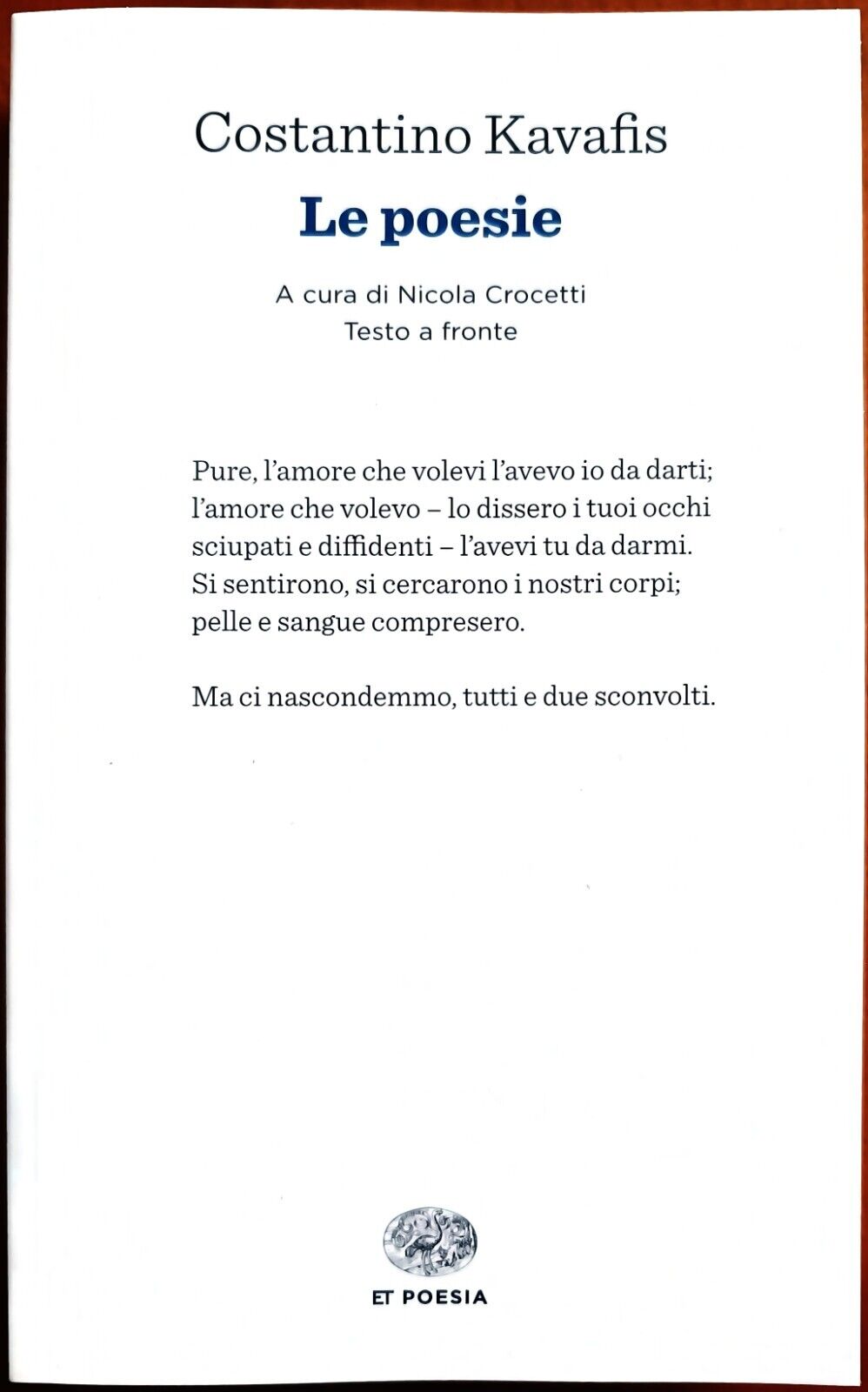 Costantino Kavafis, Le poesie, Ed. Einaudi, 2015