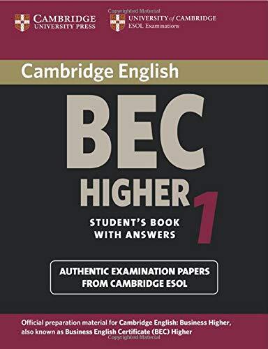 9780521752893 Cambridge Bec Higher 1: Practice Tests from the Un...ons Syndicate