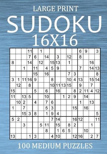 Oliver Hammond Large Print Sudoku 16x16 - 100 Medium Puzzles (Tascabile)