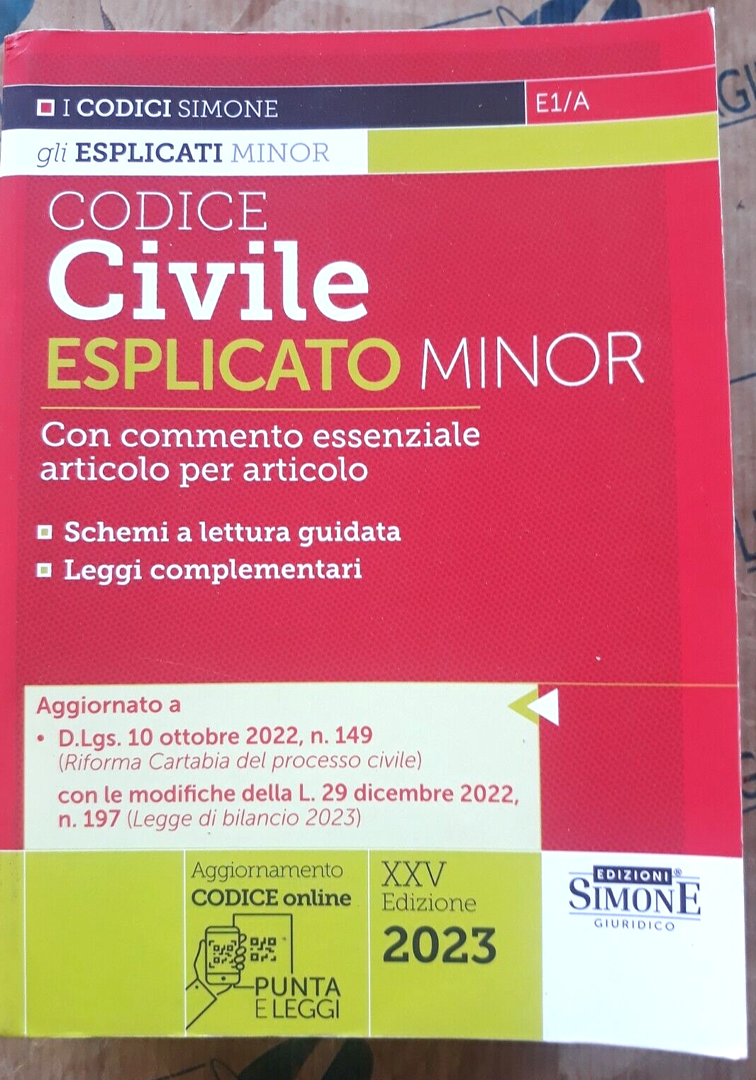 CODICE CIVILE ESPLICATO MINOR - 25a EDIZIONE 2023 - EDIZIONI SIMONE
