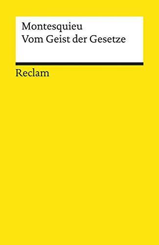 Vom Geist der Gesetze: 8953 - [Reclam Philipp Jun.]