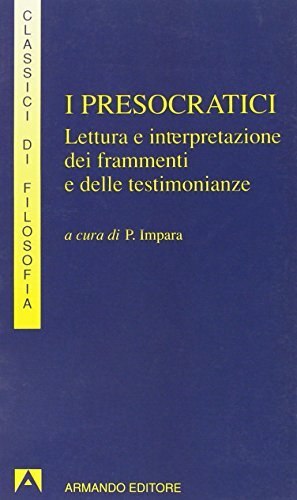 presocratici impara 8871446887
