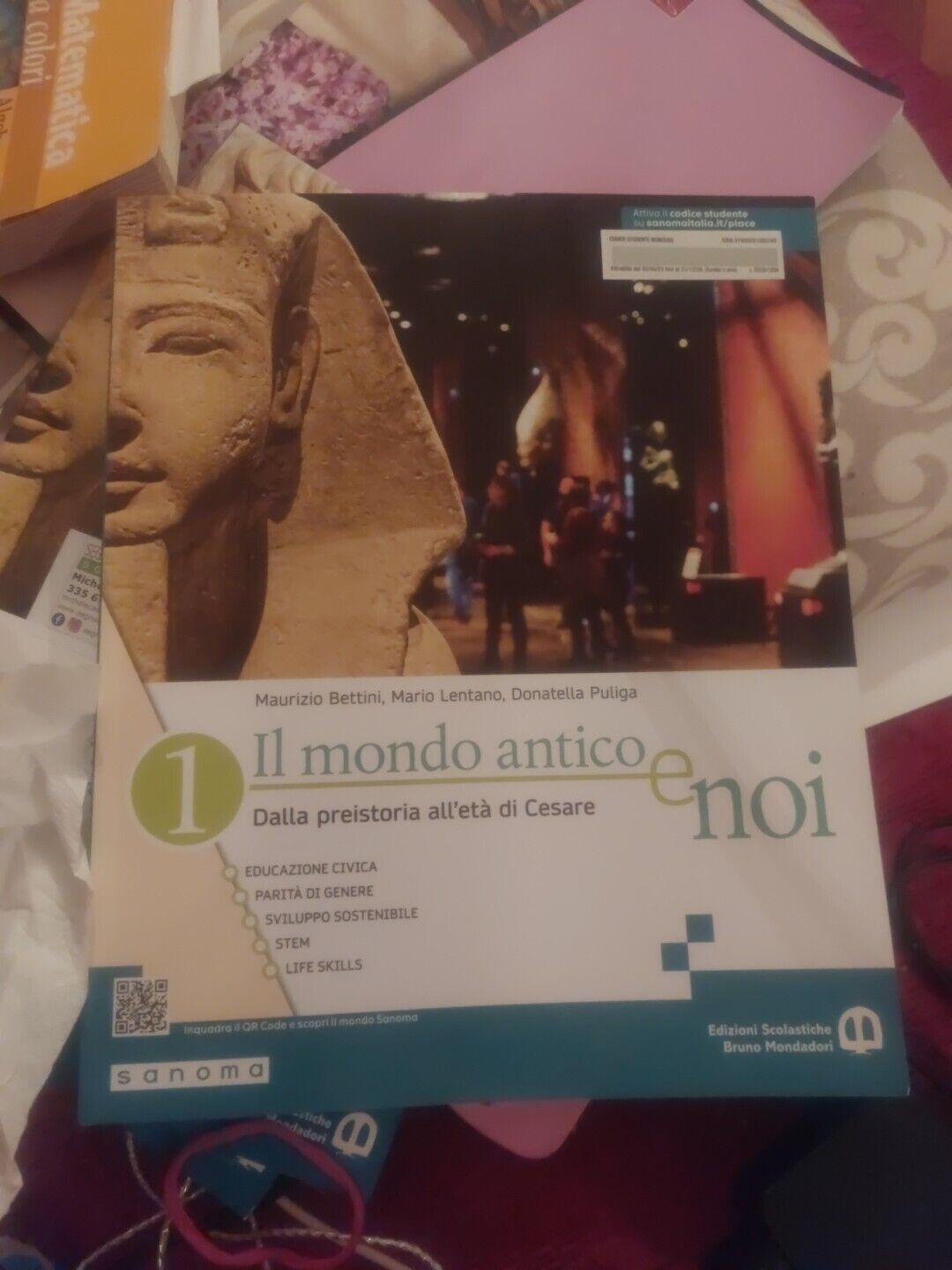 9788869108624 IL MONDO ANTICO E NOI 1 BRUNO MONDADORI SCOL MAURIZIO BETTINI, MAR