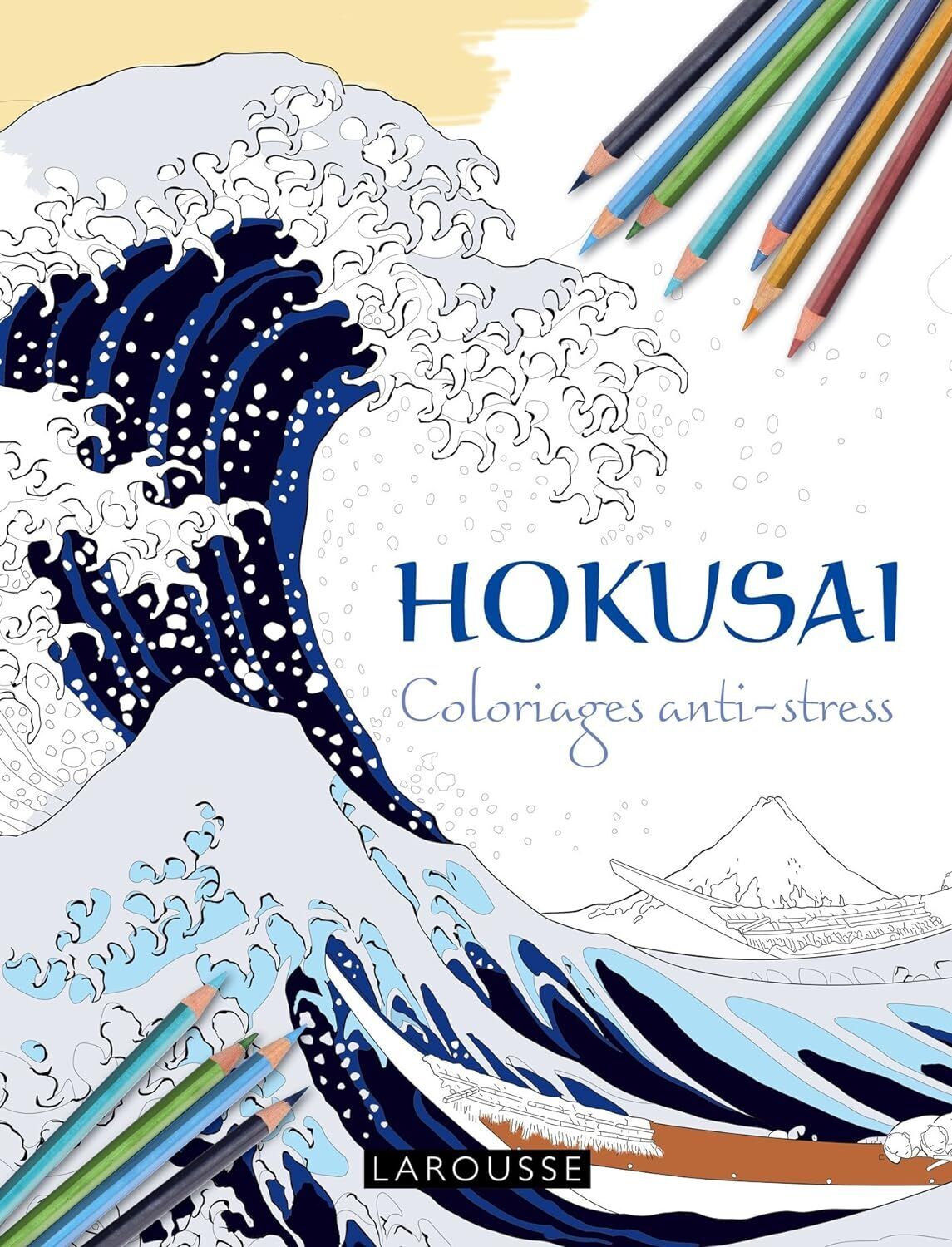 9782035908025 Hokusai: Coloriages anti-stress - Larousse,Rozenn Etienne