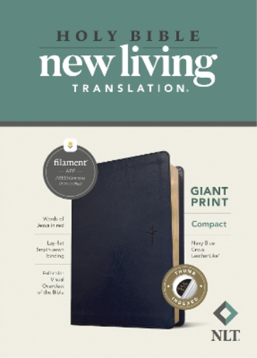 Tyndale NLT Compact Giant Print Bible, Filament-Enabled E (Rilegato in ecopelle)