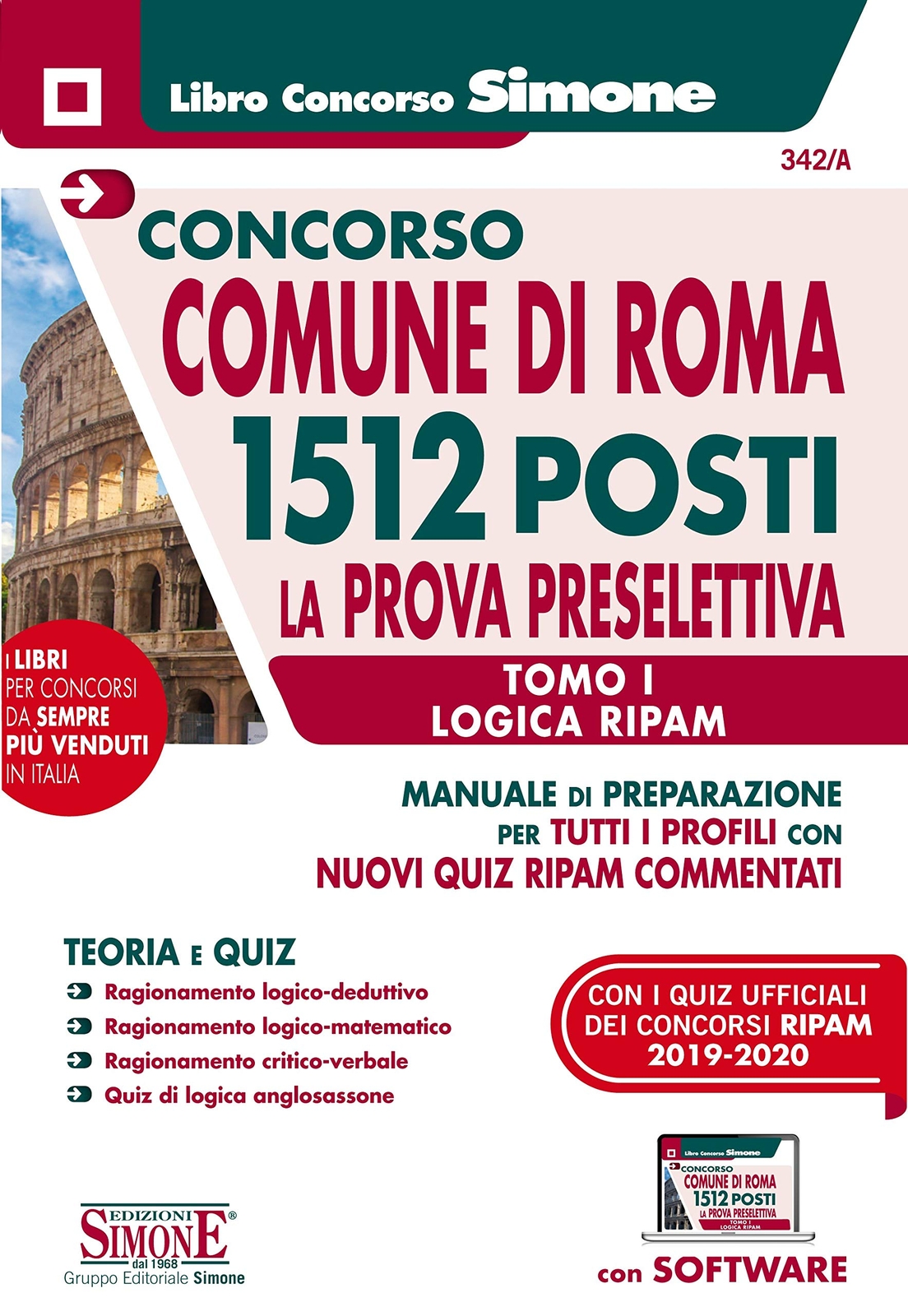 9788891426123 Concorso Comune di Roma 1512 posti. La prova prese... Con software