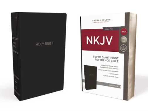 Thomas Nelson NKJV Holy Bible, Super Giant Print Reference Bible, Bl (Tascabile)